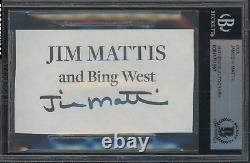 James N. Mattis 4 star Gen. Signed Cut Autographed Sec. Of Defense BAS Authentic