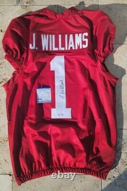 Jameson Williams autographed Alabama football jersey PSA certified Game Cut
