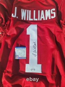 Jameson Williams autographed Alabama football jersey PSA certified Game Cut