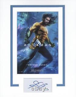 Jason Momoa Signed Cut Custom Framed Aquaman Autographed ACOA