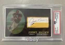 Jim Brown. Custom cut autograph. 1958 Topps Design. PSA/DNA