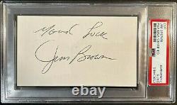 Jim Brown Signed Autographed Cut Cleveland Browns Psa/dna Slabbed Coa