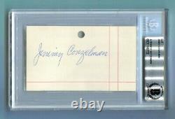 Jimmy Conzelman Signed Cut Index Card 3x5 Autographed Chicago Cardinals BAS 732