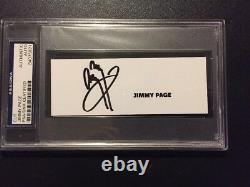 Jimmy Page Signed Cut PSA/DNA Autographed Led Zeppelin Signed Rare