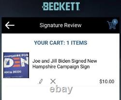 Joe Biden Jill Biden Signed CUT Autographs (Beckett Quick Opinion) President