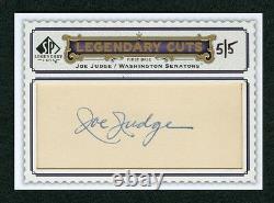 Joe Judge 2009 SP Legendary Cuts 5/5 Cut Signature Auto Autograph Signed D 1963