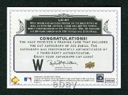 Joe Judge 2009 SP Legendary Cuts 5/5 Cut Signature Auto Autograph Signed D 1963