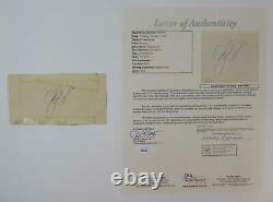Joe Louis Signed Autographed 3x5.75 Paper Receipt Cut Boxer JSA LOA COA