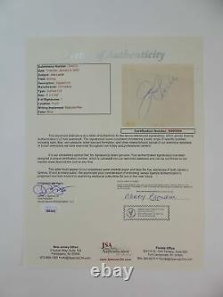Joe Louis Signed Autographed 3x5.75 Paper Receipt Cut Boxer JSA LOA COA