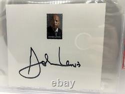 John Lewis Signed Cut Signature Photo Postal Stamp Autographed Selma PSA/DNA