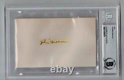 Johnny Broaca New York Yankees Autographed Signed Cut Very Rare Beckett Authenti