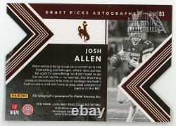 Josh Allen 2018 Panini Elite Draft Picks Autograph Die Cut Rookie Card 23/30