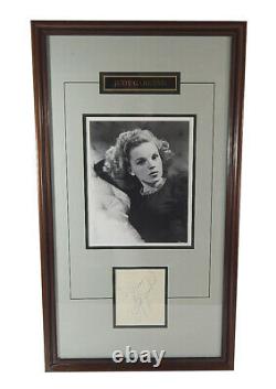 Judy Garland Signed & Framed Autograph Cut With 8x10 Photo JSA LOA