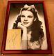 Judy Garland Signed Page Cut Beckett Bas Certified W Ruby Red Aluminum Frame