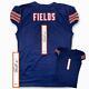 Justin Fields Autographed Signed Game Cut Jersey Navy Beckett Authentic