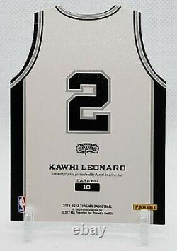 KAWHI LEONARD 2012 Threads Autograph Auto RC Rookie Jersey Die Cut #10 Clippers