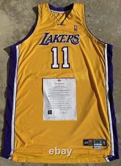 Karl Malone Los Angeles Lakers Signed Autograph Pro Cut Game Issued Nike Jersey