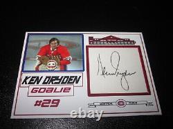 Ken Dryden Signed Autographed Custom Cut Montreal Forum Closing Card 1/1 Rare