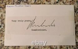 Kennesaw Mountain Landis Autograph Signed Cut From Letter, first commissioner