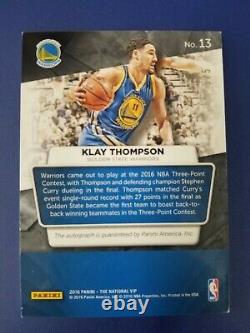 Klay Thompson 2016 PANINI THE NATIONAL VIP AUTO #D 5/5 GOLDEN STATE WARRIORS