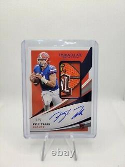 Kyle Trask 2021 Immaculate Collegiate RPA Jumbo Logo Patch RC Auto 5/5 SSP