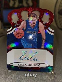 LUKA DONCIC 2018-19 Crown Royale RED DIE-CUT ROOKIE AUTO SP#15/99SUPER RARE