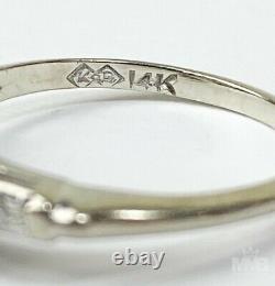 Ladies Designer Signed 14k White Gold 2/3.66 CTTW Emerald Cut Diamond Ring HUN