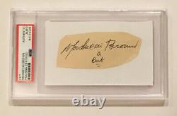 MORDECAI BROWN Signed Autographed Baseball Card Cut Index Card PSA/DNA Cubs HOF