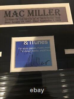 Mac Miller Signed Custom Framed Cut Autographed Jsa Loa Rare! Most Dope Malcolm