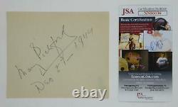 Mary Pickford 1944 SIGNED Autographed 4.5x5.25 Cut Paper Silent Actress JSA COA