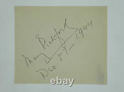 Mary Pickford 1944 SIGNED Autographed 4.5x5.25 Cut Paper Silent Actress JSA COA