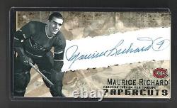 Maurice Richard Papercuts Signed Auto Custom Card 9/9.1/1