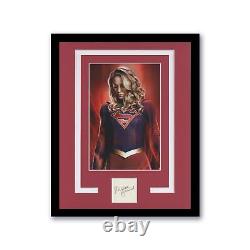 Melissa Benoist Signed Cut Custom Framed 11x14 Supergirl Autographed ACOA 3