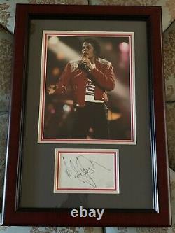 Michael Jackson Autographed Cut Framed JSA LOA 13x19