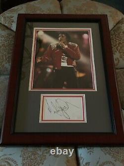 Michael Jackson Autographed Cut Framed JSA LOA 13x19