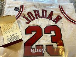 Michael Jordan UDA Bulls UNC Wizards Signed Autograph Pro Cut Jersey set LE 123