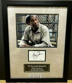 Morgan Freemen Signed Autographed Framed Cut Shawshank Redemption Jsa Certified