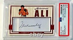 Muhammad Ali Boxing Champion Signed Custom Cut Auto CARD 1/1 PSA/DNA Slabbed