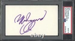 Muhammad Ali Signed Autographed Cut Index Card PSA 9 Auto