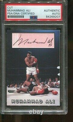 Muhammad Ali Signed Custom Card Cut Autographed Boxing PSA/DNA 9207