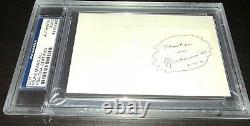 Muhammad Ali signed auto PSA/DNA cut on Index card Cassius Clay autograph
