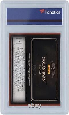Nolan Ryan Texas Rangers Autographed 2012 Panini Prime Cuts #25 #8/10 Card
