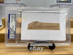 PSA/DNA Ted Williams Cut Auto Index Card Slabbed Authentic Red Sox HOF
