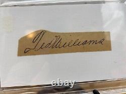 PSA/DNA Ted Williams Cut Auto Index Card Slabbed Authentic Red Sox HOF