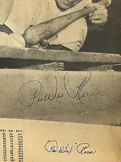 Pee Wee Reese Billy Loes Dodgers Signed Vintage Autograph 8x10 Cut Beckett Bas