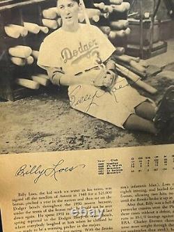 Pee Wee Reese Billy Loes Dodgers Signed Vintage Autograph 8x10 Cut Beckett Bas