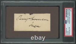 President BENJAMIN HARRISON (1833-1901) autograph cut Signed PSA/DNA cert