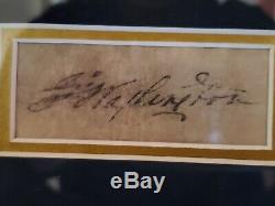 President George Washington Authentic Signed Document Cut Signature Autograph
