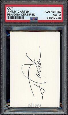 President Jimmy Carter Signed Cut Autograph (2.5x3.5) (PSA & DNA Certified)
