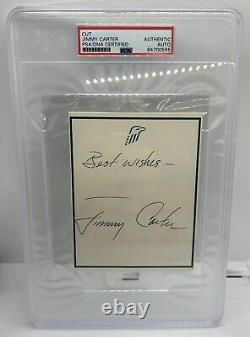 President Jimmy Carter Signed Cut Autographed PSA DNA Full Signature RARE